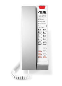 Vtech - CTM-S242P - 80-H0B2-11-000 - 2-Line Contemporary SIP Accessory Petite Phone - Silver & Pearl