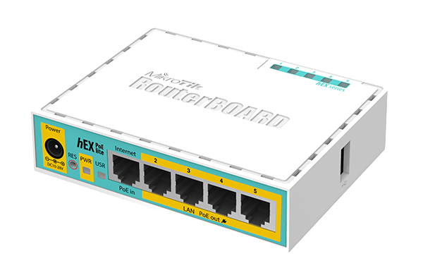 hEX PoE lite - Mikrotik - Router