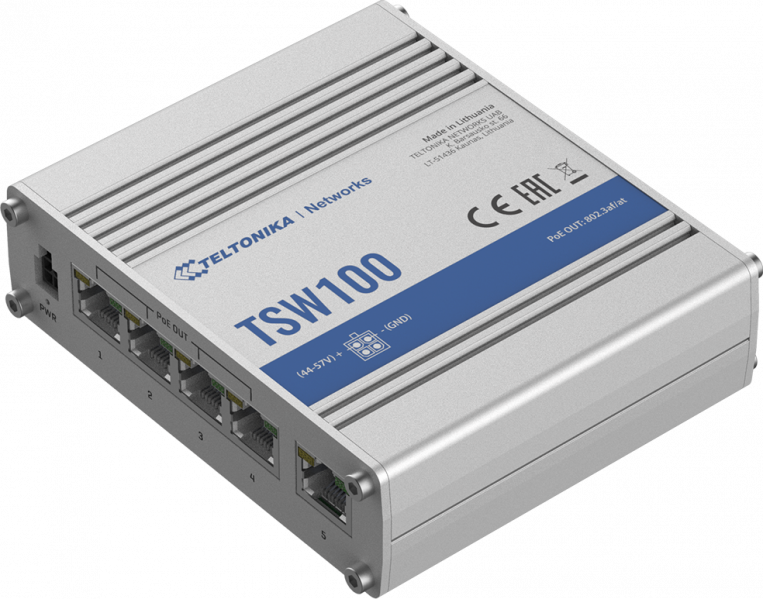 Teltonika TSW 100 - Industrial Ethernet Switch