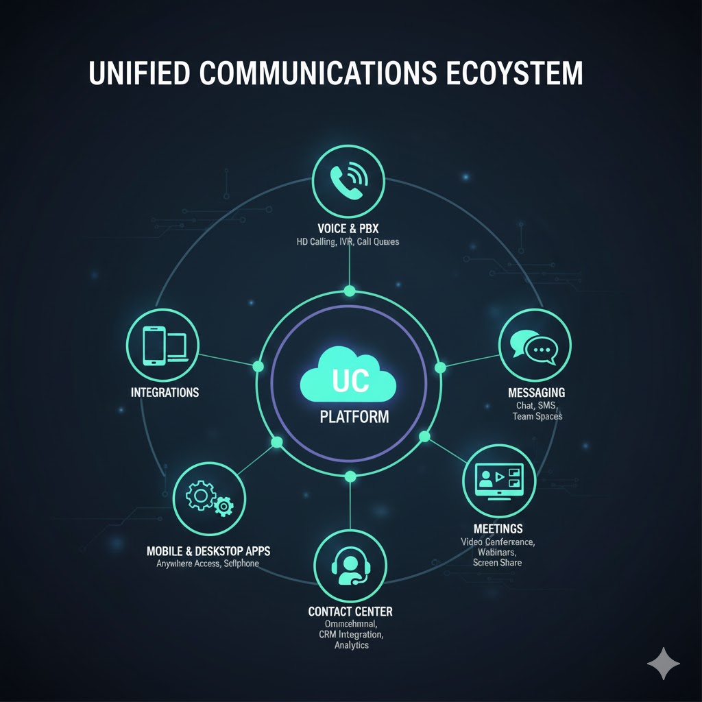 An illustration of a Unified Communication Systems
