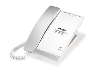 Vtech - A2100 - 80-H021-10-000 - 1-Line Contemporary Analog Lobby Phone - Silver & Pearl