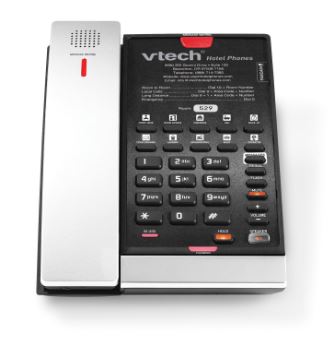 Vtech - CTM-A2411-BATT - 80-H0AY-00-000 - 1-Line Contemporary Analog Cordless Phone with Battery Backup - Silver & Black