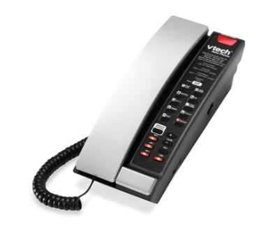 Vtech - CTM-S242P - 80-H0B2-06-000 - 2-Line Contemporary SIP Accessory Petite Phone - Silver & Black